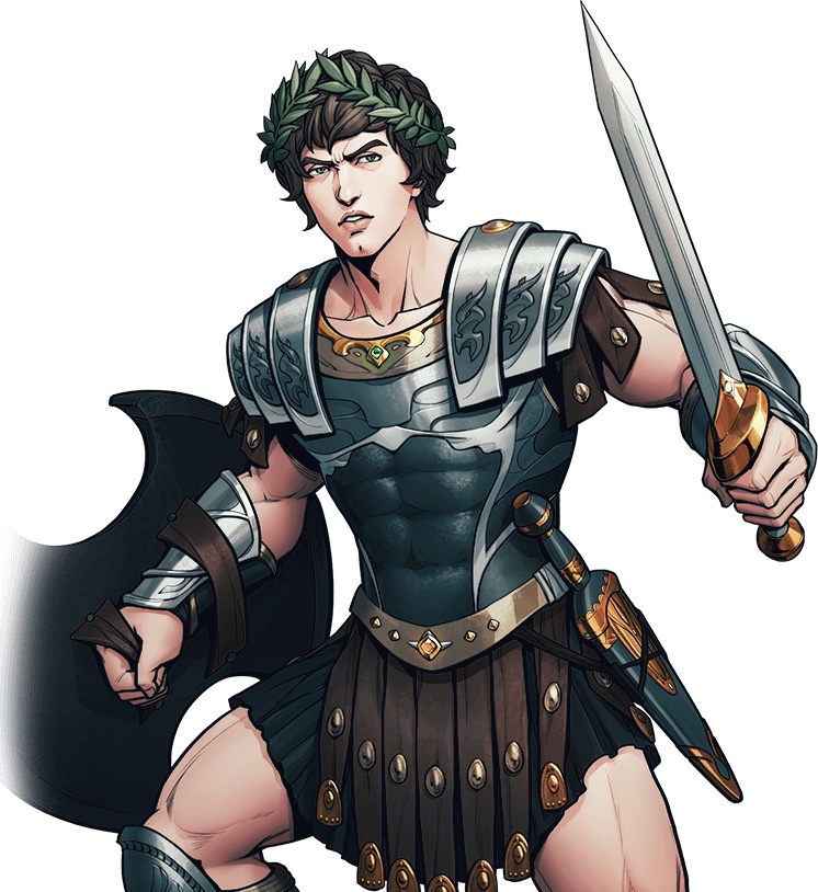 Image of Hero Achilles in King's Throne