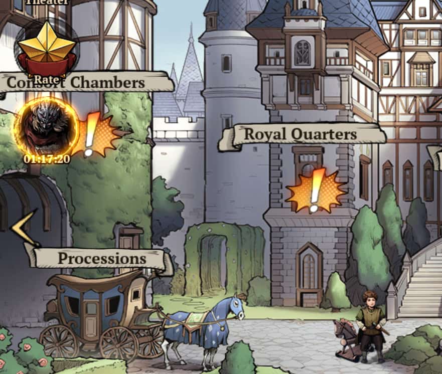 king's throne gameplay guide - main city