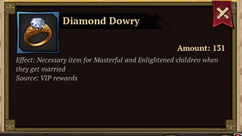 image of diamond dowry King's Throne arrange marriages