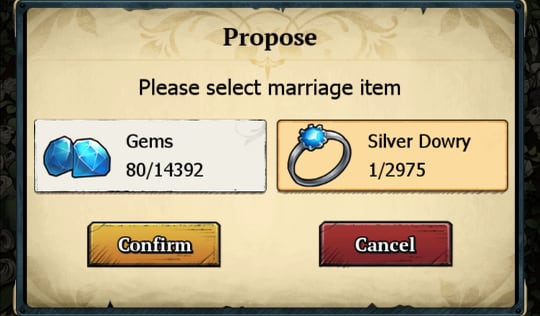 image of proposal request with gems or dowry King's Throne arrange marriages
