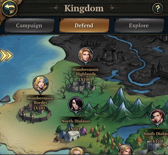image of King's Throne defend and explore portion of the campaign