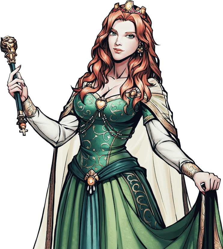 Image of Maiden Guinevere in King's Throne