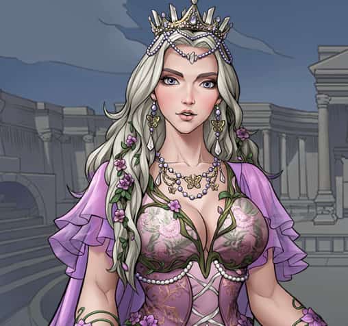 Image of Maiden Hermia in King's Throne