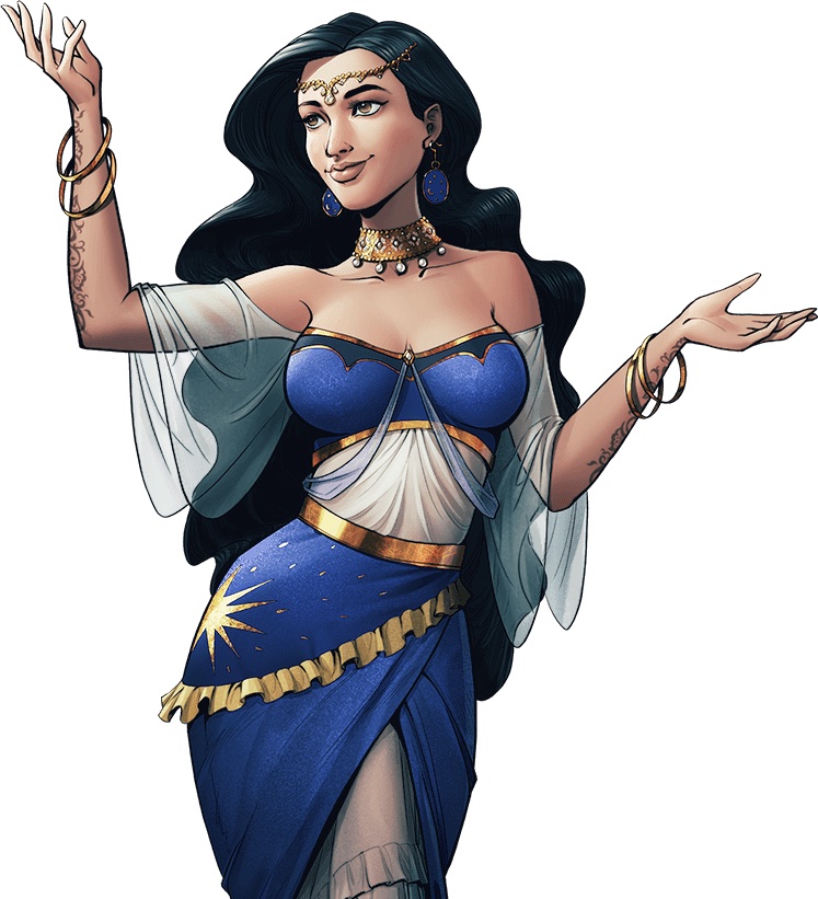 Image of Maiden Scheherazade in King's Throne