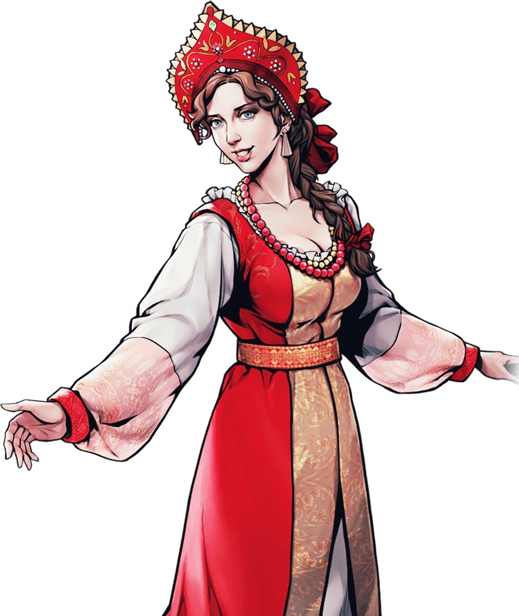 Image of Maiden Tatyana in King's Throne