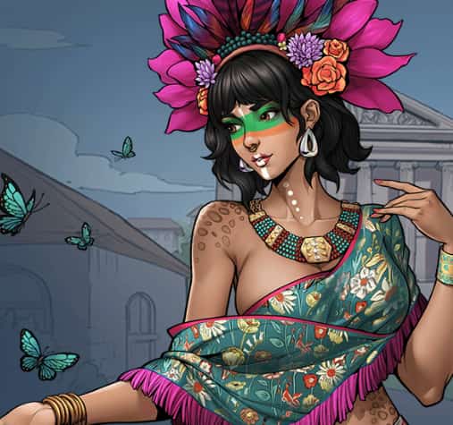 Image of Maiden Xochiquetzal in King's Throne