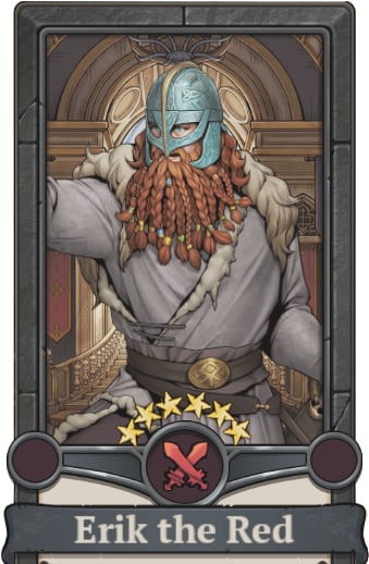 Image of Hero Erik the Red in King's Throne
