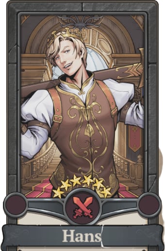 Image of Hero Hans in King's Throne