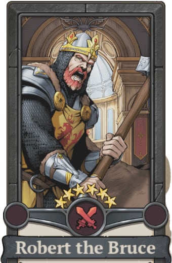 Image of Hero Robert the Bruce in King's Throne