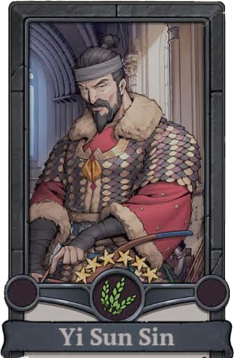 Image of Hero Yi Sun Sin in King's Throne